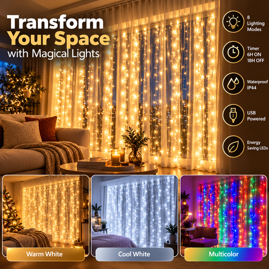 Cascade Fairy Curtain Lights